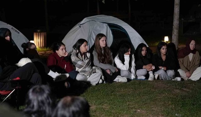 Düzce'de gençler doğa kampında buluştu