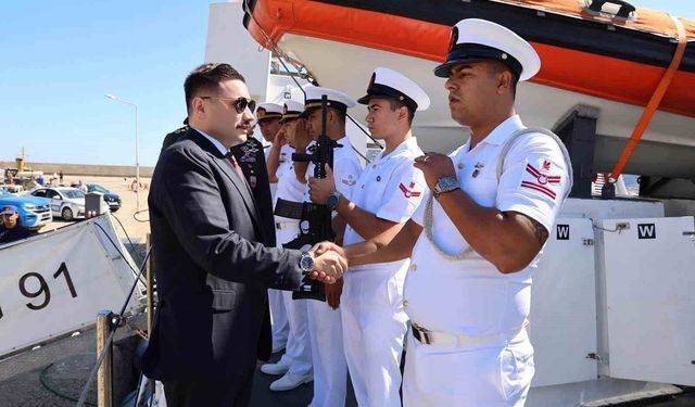 Gökçeada Kaymakamı Osman Acar'dan Sahil Güvenlik Botu 'TCSG-91'de inceleme