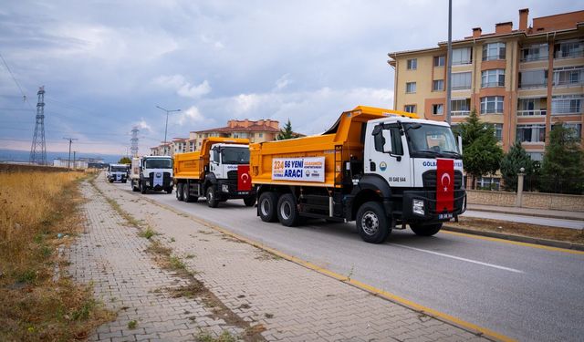 Gölbaşı Belediyesi araç filosunu güçlendirdi: 234 milyon liraya 56 yeni araç alındı