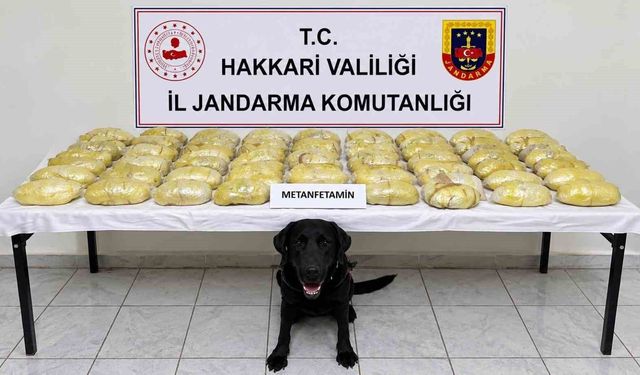 Hakkâri'de 21 kilo 700 gram metamfetamin ele geçirildi