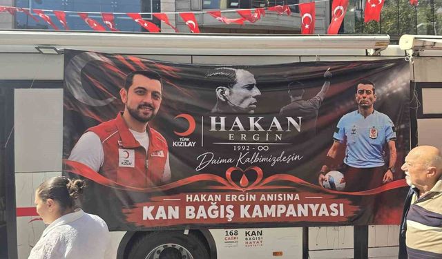 Hayatını kaybeden futbol hakemi için kan bağışı kampanyası düzenlendi
