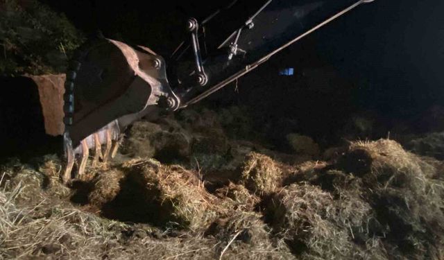 Iğdır'da çıkan yangında bin 100 balya zarar gördü