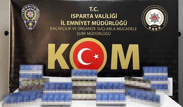 Isparta'da 300 paket kaçak sigara ele geçirildi