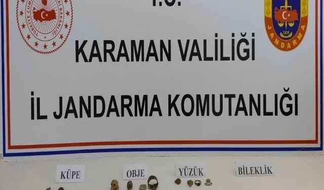 Jandarma uygulamalarında tarihi eser ve 110 bin 746 adet makaron ele geçirildi