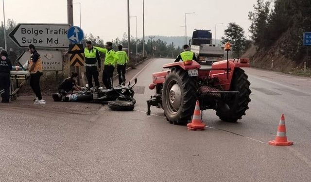 Karabük'te motosiklet ile traktör çarpıştı: 2 yaralı