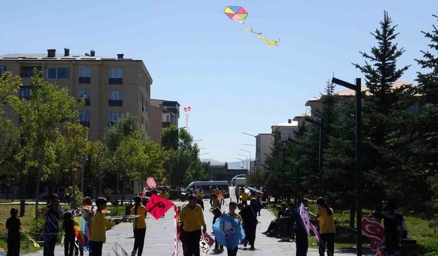 Kars'ta uçurtmalar Gazze'deki çocuklar için havalandı: 'Gökyüzü çocuklara kalsın'