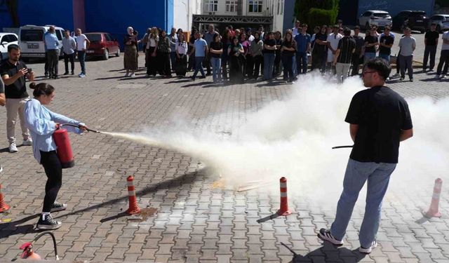 KBÜ Tıp Fakültesinde deprem ve yangın tatbikatı