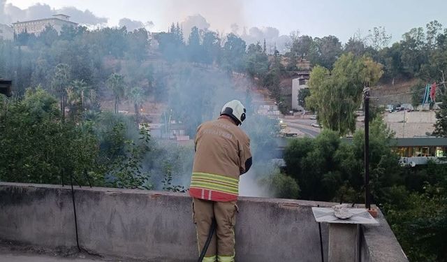 Kırıkhan'da bahçe yangını büyümeden söndürüldü