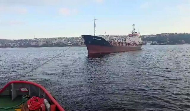 Kocaeli açıklarında fuel oil yüklü tanker arızalandı: Güvenli bölgeye çekildi