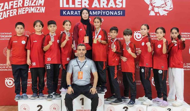 Körfez Gençlerbirliği, Tekirdağ'daki karate şampiyonasından 10 madalyayla döndü