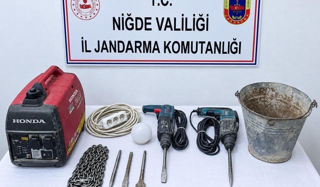 Niğde'de kaçak kazı operasyonu: 1 şüpheliye işlem
