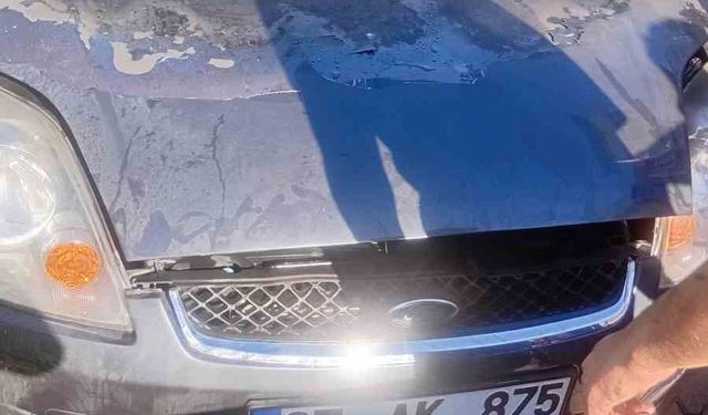 Park halindeki araçta kullanılmaz hale geldi