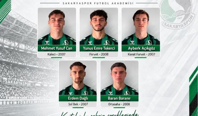 Sakaryaspor altyapısından 5 genç oyuncu A takıma yükseldi