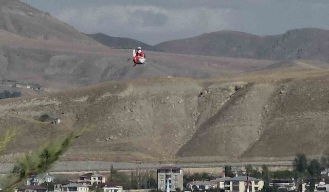 Sarılık hastası bebek ambulans helikopter ile Van'a getirildi
