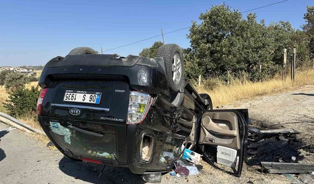 Uşak'ta takla atan otomobilin sürücüsü hayatını kaybetti