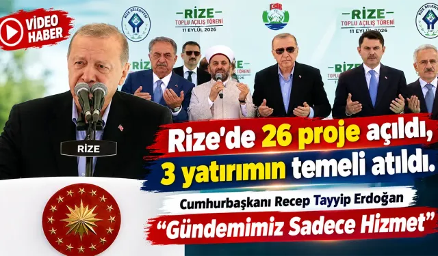 Erdoğan Rize’de yatırımları tek tek açıkladı 'Gündemimiz Sadece Hizmet'