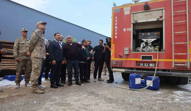 Alevlere teslim olan fabrikada Vali Masatlı incelemelerde bulundu