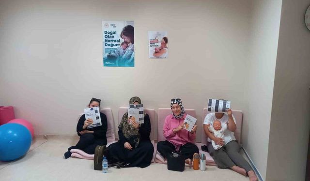 Anne adaylarına normal doğum ve emzirme eğitimi verildi