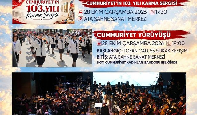 Atakum'da Cumhuriyet'in 103. yılına özel kutlama