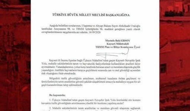 Baki Ersoy'dan güvenli ulaşım talebi