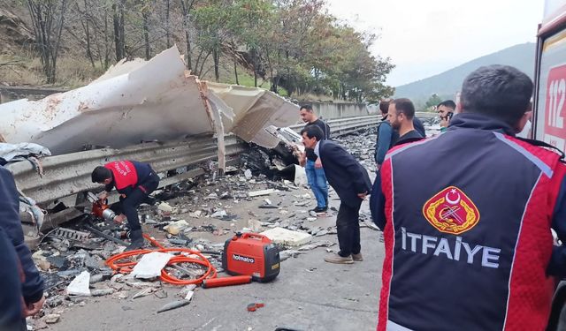 Balık yüklü kamyon devrildi: 1 ölü