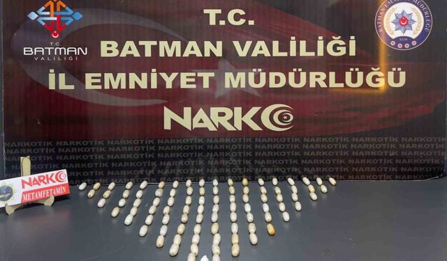Batman'da yabancı uyruklu şahsın midesinden 750 gram metamfetamin çıktı