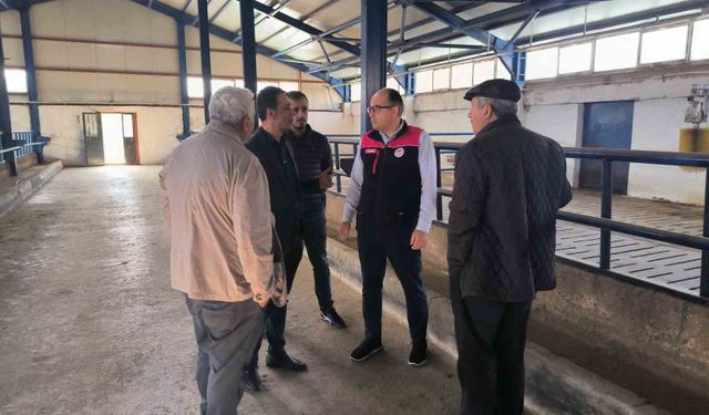 Bayburt'ta yüzde 50 hibe desteğiyle kurulan hayvancılık işletmesi incelendi
