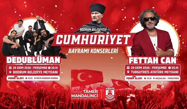 Bodrum'da Cumhuriyet Bayramı hazırlıkları tamamlandı