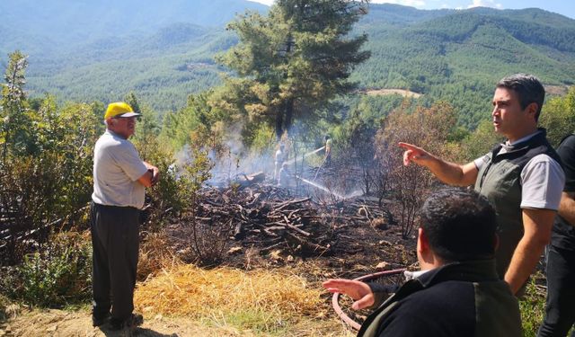 Burdur'da orman yangını ekiplerin müdahalesiyle söndürüldü