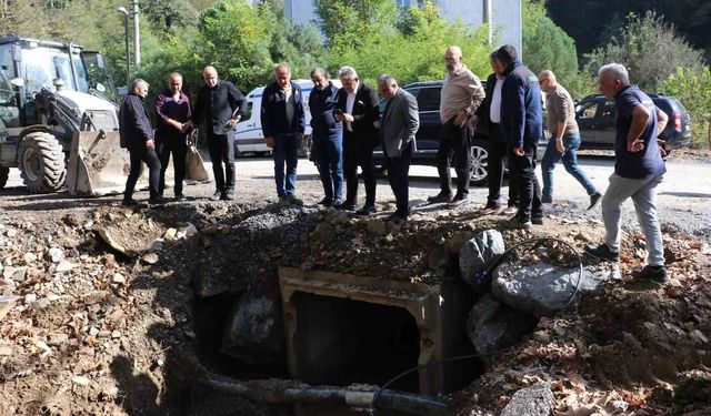 Cumayeri'nde içme suyu kaynağı ve isale hattında iyileştirme çalışmaları sürüyor