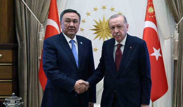 Cumhurbaşkanı Erdoğan, Türk Devletleri Teşkilatı Genel Sekreteri Ömüraliyev'i kabul etti