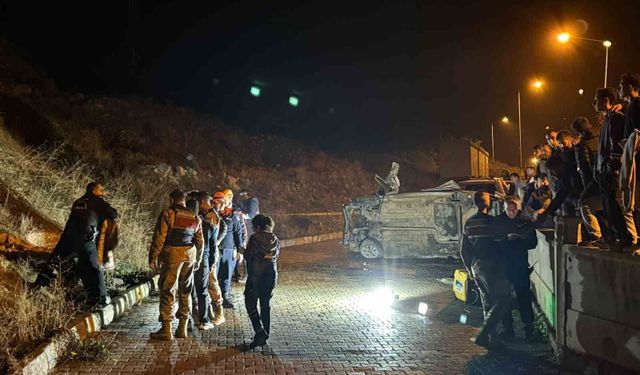 Erzurum'da otomobil şarampole yuvarlandı: 1 ölü, 3 yaralı
