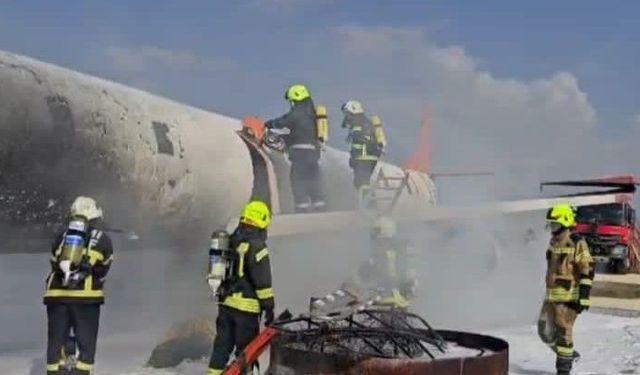 GAP Havalimanında gerçeği aratmayan yangın ve kurtarma tatbikatı