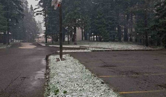 Ilgaz Dağı'nda kar yağışı etkili oluyor