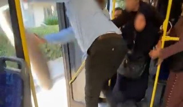 İzmir'de belediye otobüsünde 'halı' kavgası