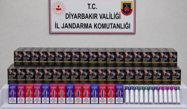 Jandarma ekiplerinin çalışmalarında gümrük kaçağı ürünler ele geçirildi