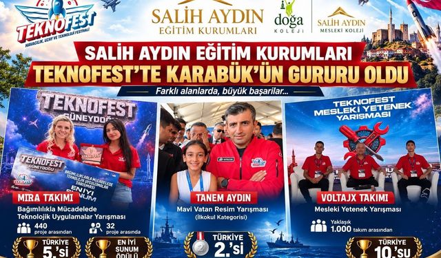 Karabüklü öğrenciler TEKNOFEST 2026'dan derecelerle döndü