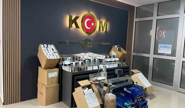 Kırşehir'de kaçak tütün operasyonu: 142 bin 600 makaron ele geçirildi