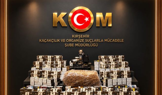 Kırşehir'de kaçak tütün operasyonu: 45 bin 200 makaron ele geçirildi