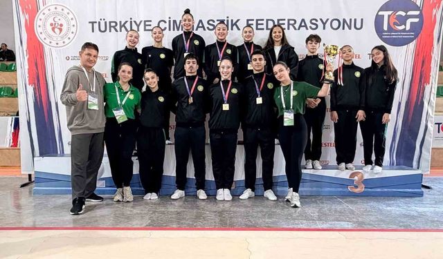 Manisa'dan aerobik cimnastikte gövde gösterisi