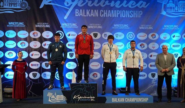 Manisalı güreşçi Balkan Şampiyonu oldu