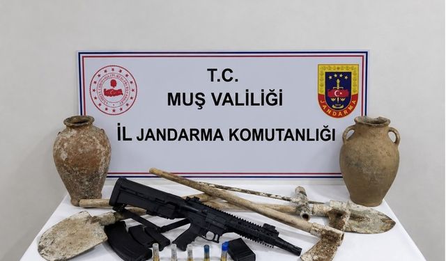 Muş'ta kaçak kazı operasyonu