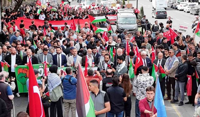 Nevşehir'de Gazze'ye destek yürüyüşü düzenlendi