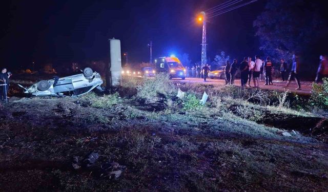 Osmaniye'de otomobil şarampole uçup takla attı: 3 yaralı