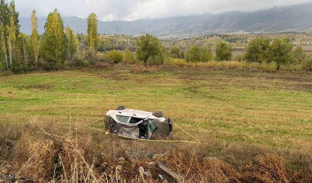 Otomobil şarampole devrildi: 2 yaralı