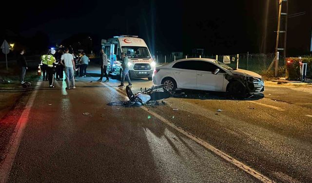 Saray'da motosiklet ile otomobil çarpıştı: 1 yaralı