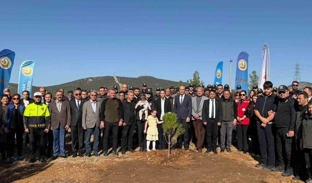 Şehit polis memuru için hatıra ormanı oluşturuldu