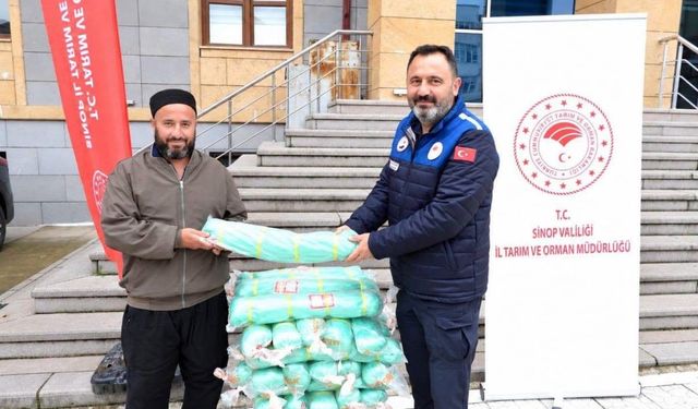 Sinop'ta geleneksel balıkçılara malzeme desteği