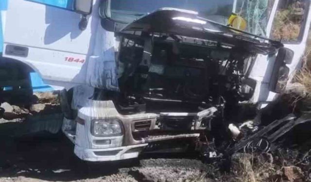 Siverek'te kontrolden çıkan tırın sürücüsü yaralandı