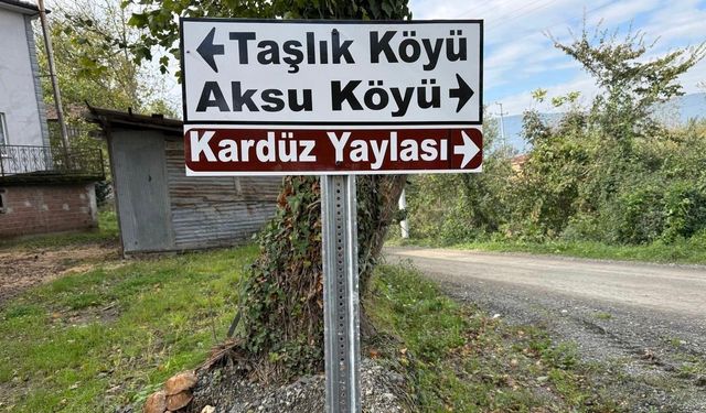 Trafik güvenliği için yeni levhalar yerleştirildi